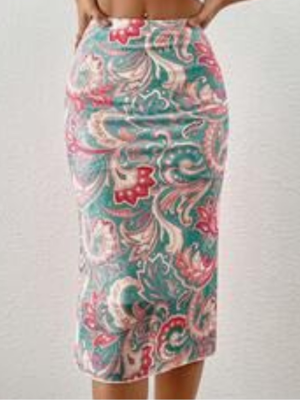 🌼3/$30🌼NWOT Shein Printed Paisley Pencil Skirt Size Medium
